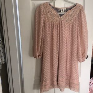 Anthropologie blush dress
